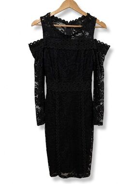 bisou bisou black lace dress Bisou Babydoll Dress Ivory Lace X-LARGE main image 0